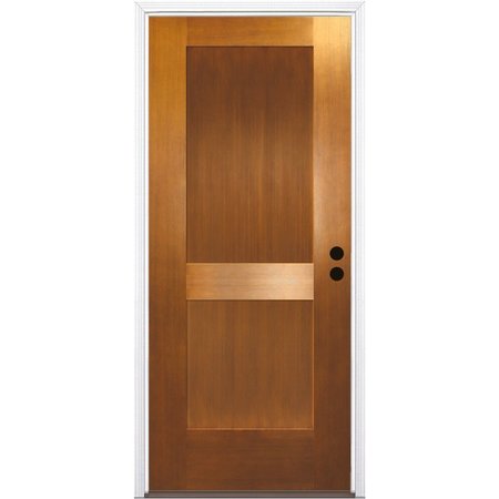 CODEL DOORS 32" x 80" Fir Grain Shaker Exterior Fiberglass Door 2868LHISPFG2PSHK691626DB